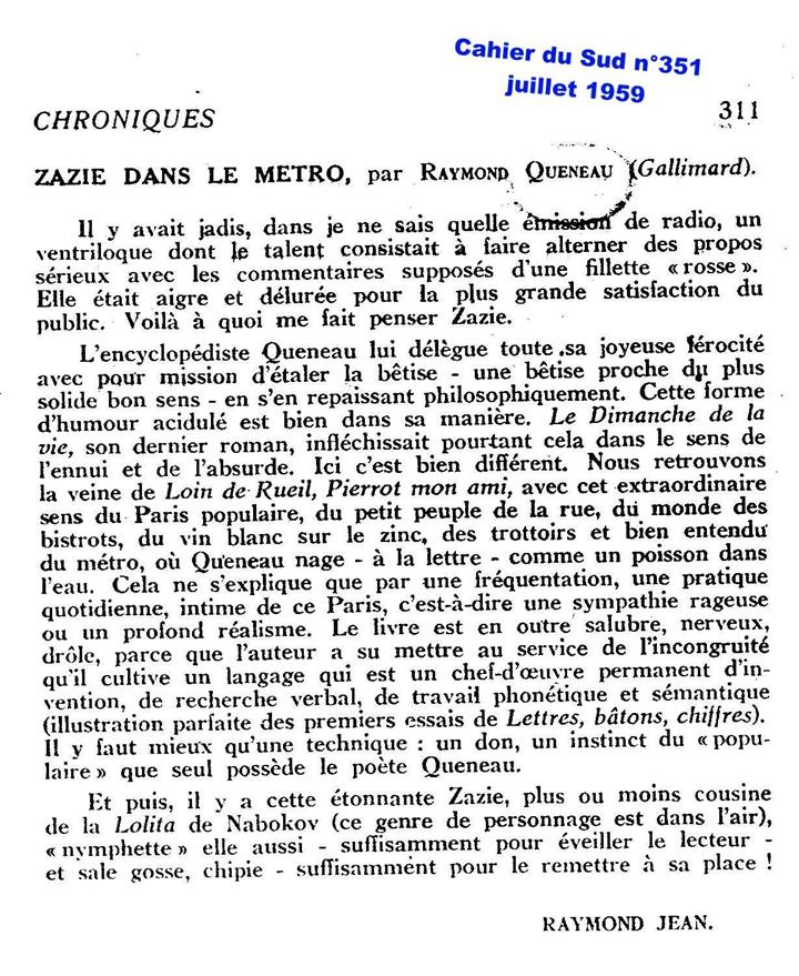 Cahier du Sud n°351